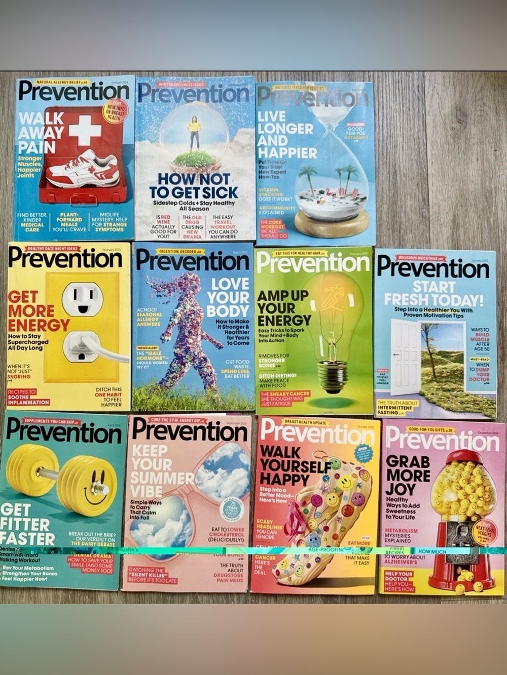 PREVENTION Magazine Set of 11 2024-2026 Longevity Cancer Alzheimers Pain Allergy